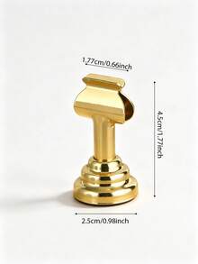 1/3/6pcs Table Number Card Holders, Premium Gold Metal Name Card Holders, Wedding Party Tabletop Decoration Card Holders - Gold - View 2