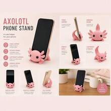 3D Printed Hexagonal Dinosaur Phone Stand Universal Phone Holder Cute Animal Phone Holder For Office Bedroom Slouchy - Pink - View 1