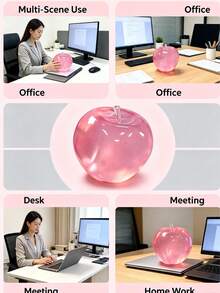 1pc Apple Decoration, Office Decor, Adult Desk Ornament, Suitable For Adult Party, Soft And Fluffy, Birthday Gift, Gift Bag Small Gift, Soft And Fluffy, - Multiple Styles - View 4