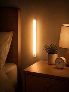 4 قطع شريط إضاءة LED دافئ USB 10/20/30/50 سم مع مستشعر حركة - شريط إضاءة LED بمستشعر حركة لاسلكي، إضاءة تحت الخزانة، مصباح ليلي مغناطيسي قابل للشحن قابل للالتصاق للممر وخزانة المطبخ والرف والخزانة وديكور المنزل - متعدد الألوان - مشاهدة 6