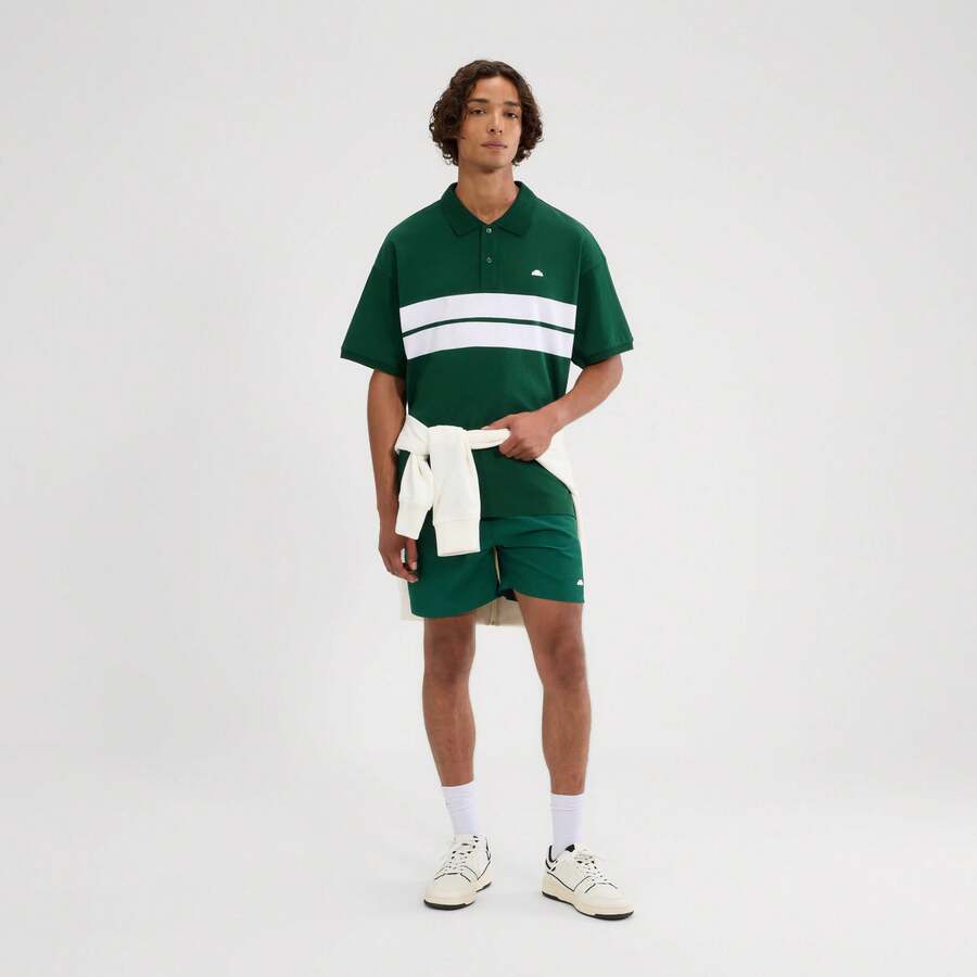 Ellesse Mens Sbarri Polo Shirt - Dark Green - View 1