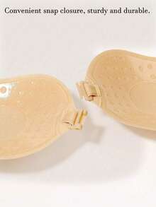 1/2pcs (Includes 20 Nipple Covers) Mango-Shaped Front-Closure Breast Pads With Transparent Shoulder Straps, Invisible Bra, Soft And Comfortable, Suitable For Backless Dresses, Wedding Gowns, Date And Party Outfits - Multicolor - View 5