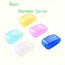 3/5/6/8/12PCS,Portable Toothbrush Holder - Durable Travel Toothbrush Storage Box, Unscented, Easy To Clean Toothbrush Rack, Designed For Personal Care And Hygiene - Multicolor - View 10