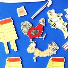 Quixorblex 12Pcs/Set Felt Storytelling Props – "Mother Hen Rose Takes A Walk" , Family Interaction & Reward Props, Lottery Activity Prizes, Creative Classroom & Youth Enlightenment Teaching Tools, Suitable For Families, Schools & Early Education Activities - Multicolor - View 5