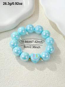 NAIZHU 1/4 buah Gelang Wanita Manik-Manik Resin Berwarna-warni Modis Gaya Kartun Lucu, Cocok untuk Pemakaian Sehari-hari, Gaya Y2K yang Menawan. - MultiWarna - View 11
