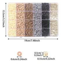 Earth Tone Clay Beads, DIY Necklace Bracelet Phone Chain Accessories, Jewelry Design Gift - Multicolor - View 9