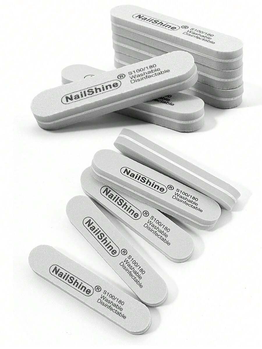 10/5/2/1pc Washable Mini Sponge Polishing File 100/180 - Grey - View 1