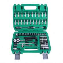 Multi-Specification Socket Wrench Tool Set, 46/53pcs, Vanadium Steel Ratchet Wrench Kit, Multi-Purpose Automotive Repair And Home Maintenance Hand Tool Set, With Portable Hard Shell Storage Box - A - View 12