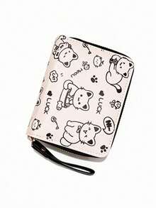 New Minimalist Girl's Wallet, Cute Cat Pattern Coin Purse/Multi-Function Card Holder, Multi-Slot Design, Can Be Used As Coin Purse, Mini Wallet. - Multicolor - View 12
