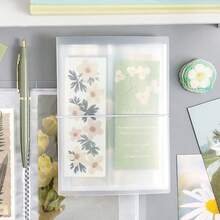 1pc Double-Slot Storage Photo Album, Sticker Small Card Postcard Storage Book, Memorial Album, Idol Card Collector Book, Transparent Frosted Cover, Partitioned Storage, Creative DIY Cover - Photo Album - View 7