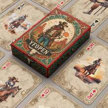 YFOPEN Western Cowboy Playing Cards, Vintage Rider Lasso Design, Suitable For Family Gathering Games And Gifts - Multicolor - View 9