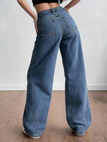 Women Jeans - EL040 Blue - View 4