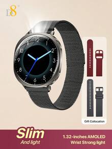 Jam Tangan Pintar Layar Lengkung D8, Bodi Ringan & Lincah Ultra Tipis dengan Desain Bola Ganda, Layar Sentuh Penuh AMOLED Anti-Silau Kecerahan Tinggi 1,32 Inci, Tahan Air IP68 untuk Berenang, Berlari, dan Olahraga, Pelacakan Kebugaran Sepanjang Hari, Kompatibel dengan Android & iOS - View 24