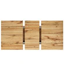 Dining Table Telescopic Table (120-160*75cm), Extendable Table, Extendable To 120-160cm With Aid Of Internal Insert Panels, Kitchen And Living Room, Dining Table With Black Marble Pattern - Natural + MDF - View 10