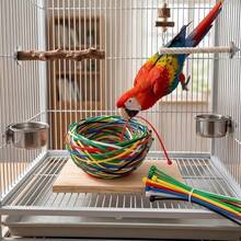 200pcs Random Color DIY Plastic Zip Ties Bird Nest Building Educational Toy, Boredom Relief, Chewing & Foraging Enrichment Accessory, Nesting Material For Parrots, Small Parrots, Cockatiels, Lovebirds And Other Small Pet Birds Cage Play - View 2