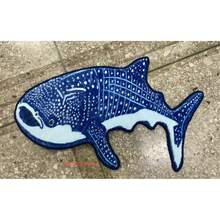 1pc Blue Polka Dot Whale Doormat, Small Rug, Welcome Mat, Carpet, Floor Mat, Outdoor Doormat, Kitchen Rug, Home Decor, Front Door Mat, Area Rug, Outdoor Mat, Home Decor, Area Carpet, Garden Rug, Washable Carpet - Multicolor - View 3
