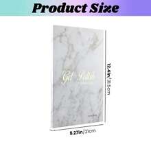 Premium Luxury Marble Texture Embedded Nail Color Book 160 Colors/216 Colors Set With 840pcs Practice Nail Tips, Gel Polish Sample Display Storage Tool, Commercial Nail Salon Display Storage Supplies, Home DIY Nail Display Accessories - Multicolor - View 3