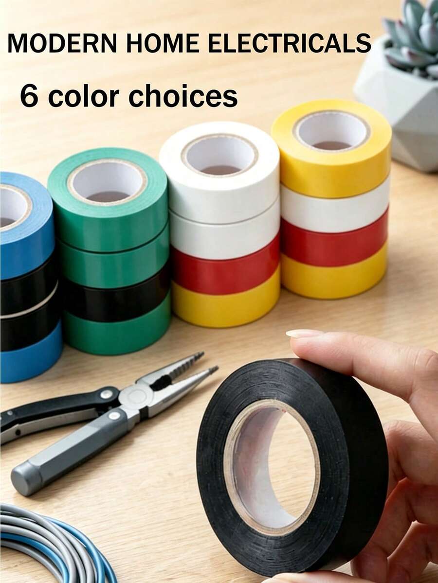 1‑Roll Pack, High‑Temperature Resistant Rubber Electrical Tape, Durable, Flexible And High‑Insulation Performance. Suitable For High‑Temperature Environments Such As Industry, Household Appliances, Machinery And Electrical Connections. - Multicolor - View 1
