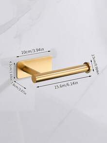 1pc Stainless Steel Kitchen & Bathroom Paper Towel Holder, Wall-Mounted Toilet Paper Rack, No-Drill Towel Bar, Multi-Functional Dish Cloth Holder - Multicolor - View 10