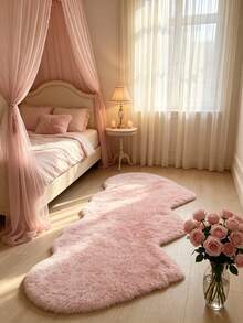 1 buah Keset Mewah Persegi Warna Pink Gaya Prancis, Keset Lantai Lembut dan Berbulu untuk Samping Tempat Tidur, Keset Serbaguna, Karpet Dekorasi Kamar Mandi, Keset Kamar Mandi, Keset Pintu, Keset Kecil, Karpet, Keset Lantai, Dekorasi Rumah, Karpet Area, Keset Luar Ruangan, Dekorasi Rumah, Karpet Area, Karpet Kamar Tidur, Keset yang Dapat Dicuci - Berwarna merah muda - View 1