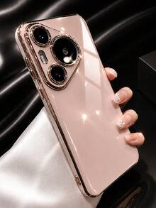 MewTrek 奢華電鍍手機殼，新款時尚矽膠防震軟殼，適用於 iPhone / Galaxy Hot Reno Honor - 粉色 - 查看 2