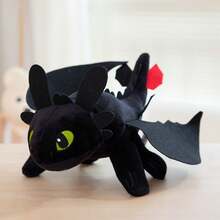 Universal Toothless & Light Fury Plush Toy, Night Fury Dragon Stuffed Animal, Soft Collectible Character Doll, 20/26/35cm, Cute Gift & Room Decor - Multicolor - View 7