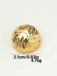 10pcs/Pack Textured Wrinkled Half-Sphere Asymmetrical Metal Buttons, Decorative Hand-Sewn Buttons For Shirts, Cardigans, Dresses, Sweaters, Jackets, DIY Bags, Clothing Sewing, Home Craft Tools Accessories - Multicolor - View 4