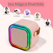 Mini Máquina de Karaoke para Niños y Adultos, Bocina Bluetooth Portátil con 2 Micrófonos Inalámbricos, Juguete y Regalo de Cumpleaños para Niñas de 4, 5, 6, 7, 8, 9, 10, 11, 12+ años, Ideal para Fiestas en Casa y Familia - Azul - Ver 4