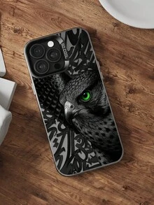 鷹圖案手機殼，磨砂防摔相機保護手機殼，相容 iPhone 11、12、13、14、15、16 Pro Max、X、XS、XR、16e、15 Plus、Galaxy、Honor X50i - 彩色 - 查看 2