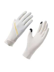 1 Pair Women's Ice Silk UV Protection Gloves, Anti-Slip, Touchscreen Compatible, Thin Summer Style For Driving, Cycling And Electric Scooter - A - View 14