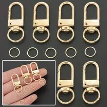 112pcs/150pcs KC Golden DIY Jewelry Making Parts Set, Zinc Alloy Rotating Keychains, Open Jump Rings, U-Shaped Keyrings, Open Rings, Suitable For DIY Keychains, Jewelry Accessories Making, Phone Earphone Chain Connectors, Dog Leashes, Keyring Open Rings, Metal Snap Clasps, Doll Hanging Hooks And Other Accessories - Door Buckle & Jump Ring - View 5