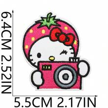 Sanrio Cartoon Embroidered Patch Set Cute Hello Kitty Kuromi KawDIY Appliques For Clothes Jackets Backpack Jeans Decor Accessories - Multicolor - View 9