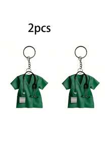 2D Personalized Keychain Medical ID Tag Design With Stethoscope Pendant, Suitable For Doctors And Healthcare Professionals, Durable And Fashionable - Multicolor - View 22