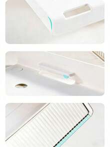 1pc Under Desk Hidden Drawer, No Drilling Adhesive Transparent Storage Box, Student Desk Stationery Pen Slot, Office Supplies Organizer - White - View 7