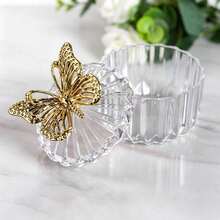 1/4‑Pack Elegant Butterfly‑Shaped Gilded Candy Gift Boxes With Transparent Lid , Multi‑Occasion Packaging And Display Box For Candies And Desserts , Perfect Party Favor Container For Weddings Birthdays Gender Reveal Parties Holidays And Gatherings - Gold - View 9