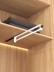 Closet Storage Rack, Expandable Clothes Rack, Bedroom Walk-In Closet Storage Shelf, Multi-Functional Expandable Storage Rack, Strong Load-Bearing Capacity, Expandable Design, Save And Optimize Closet Space - White - View 7