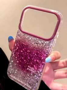 Premium Korean Style Glitter Gradient Purple Heart Phone Case Compatible With Iphone 18 Pro Max, Apple 16 New 15 Pro, Girly 16 PM, Unique 17 Pro Protective Cover - Red Violet - View 4