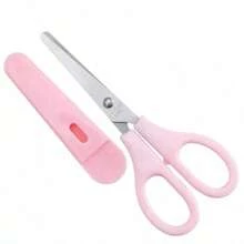 3-Color Stainless Steel Round-Tip Scissors With Protective Cover, Pink, Purple And Light Blue Portable Multi-Function Scissors, Ergonomic Design, Suitable For Office, School, Home And Craft Projects, Can Cut Fabric, Paper And Metal Wire - Multicolor - View 7