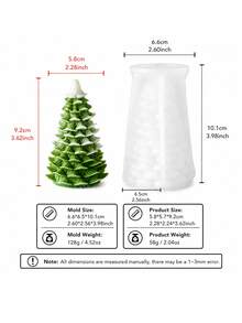Christmas Tree Silicone Candle Mold, Realistic Pine Needle Christmas Tree Sculpture Mold, DIY Aromatherapy Candle Plaster Diffuser Stone Epoxy Resin Holiday Christmas Table Decor Craft Mold - Christmas Tree Mold - View 6