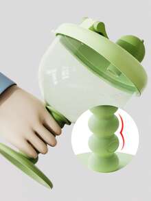 1pc Baby Straw Cup Cartoon Design Gradient Color PP Material Newborn Essential/Capacity 180ml/6.08oz - Multicolor - View 4