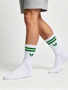 1/5/10 Pairs Unisex Striped & Solid Mid-Calf Socks, Sweat-Absorbent, Breathable, Odor-Resistant Sports Socks, Suitable For Daily Wear, Sports, Back To School Season, All Seasons, Random Colors - Multicolor - View 7