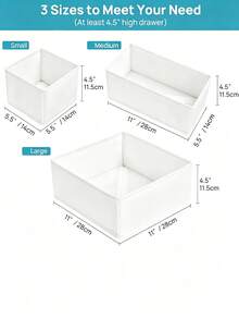 1pc Foldable Fabric Storage Box Closet Organizer Drawer Divider, Suitable For Clothes, Underwear, Bras, Socks And Other Intimate Apparel, Space-Saving, Black Home Decor Dorm Essentials Storage Box, Home Necessities - Multicolor - View 5