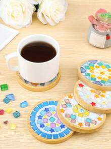 1pc DIY Mosaic Tile Handmade Kit, Featuring Multi-Color Mosaic Combination, Suitable For Adults. The Set Includes Round And Square Trays And DIY Craft Materials, Perfect For Parties, Holidays And Craft Projects, Ideal Choice For Home Decor And Gifts. - Multiple Styles - View 8