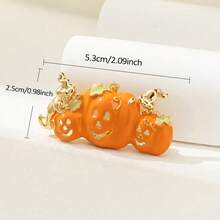 1pc Cute Exquisite Pumpkin Shaped Zinc Alloy Brooch Halloween Theme Accessory Holiday Gift - Pumpkin Brooch - View 8