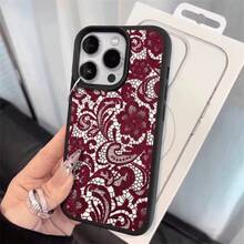 1件防摔TPU蕾絲軟殼精準孔位手機保護殼，適用於Apple 7P/8Plus/16/16PLUS/16PRO/16PROMAX，拍攝時光線可能導致輕微色差 - 彩色 - 查看 2