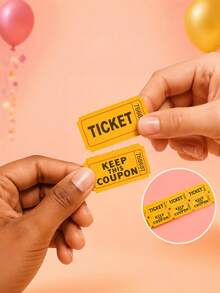 100pcs/Set Double Roll Raffle Tickets, Suitable For Events, Carnivals, Ticket Prizes, Games, Celebrations, Drinks And Other Occasions - Multicolor - View 7