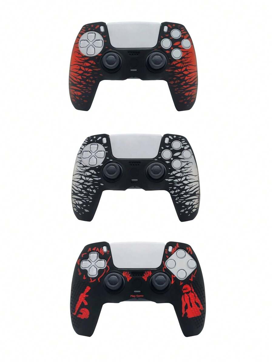 Compatible With PlayStation 5, Laser-Engraved Pattern Controller Protective Case, Anti-Slip, Anti-Sweat, Anti-Dust, Scratch-Resistant, Better Grip, Enhanced Gaming Experience, Valentine's Day Confession/Autumn Romantic Gift - View 1