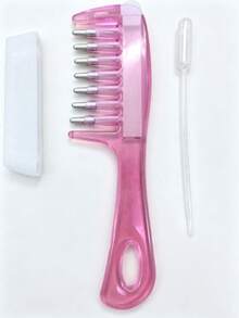 20pcs Transparent Hair Care Massage Combs, Unisex Wide Tooth Hair Combs, Multi-Functional Liquid Dispensing Hair Care Combs For Home Use - Multicolor - View 14