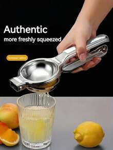 1pc Manual Stainless Steel Lemon Juicer With Pulp Separator, Handheld Citrus Squeezer, No Electricity Needed, Suitable For Living Room & Kitchen - Multicolor - View 10