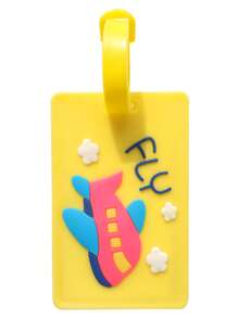 1pc Silicone Travel Luggage Tag With Waterproof ID Card, Checked Baggage Luggage Tag - Multicolor - View 13